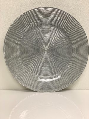 Silver Glitter Charger Plate