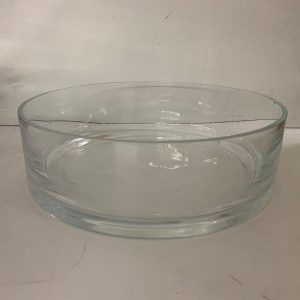 Clear Glass Straight Side Round Bowl 14"x 3"