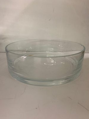 Clear Glass Straight Round Bowl 12"x 4"