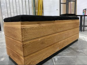 Natural Wood Bench Ottoman