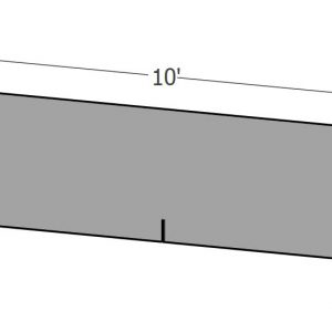 Cubical Shield 1/4" Plex 10' x 1'