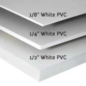 1/2" White PVC - No Printing