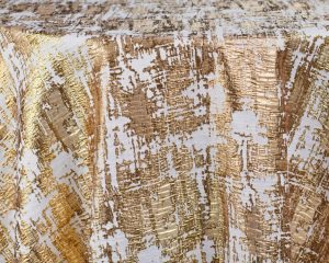 Gold & White Fusion Reversible Linen 132"