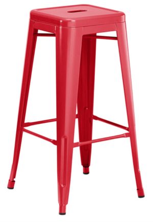 Red Element Backless Bar Stool