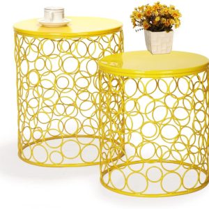 Metal Accent Tables (duo) - Yellow