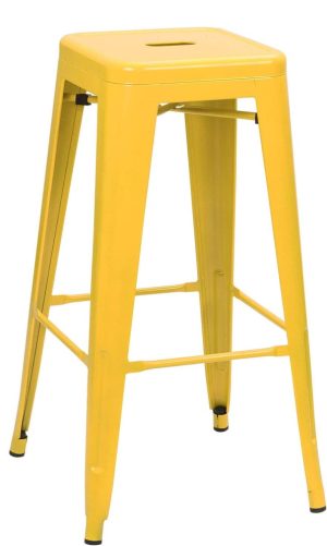 Yellow Element Backless Bar Stool