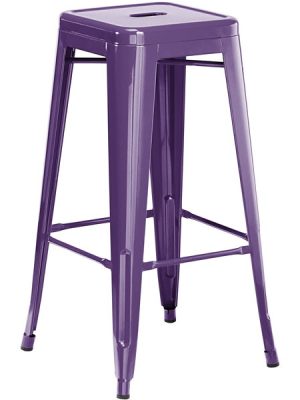 Purple Element Backless Bar Stool
