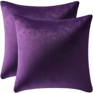 Purple Velvet Pillow 18" x 18"