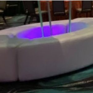 White 1/4 Curved Ottoman
