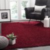 6' x 9' Red Shag Area Rug