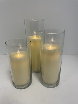 Cylinder Trio (Small) with Pillar Candles