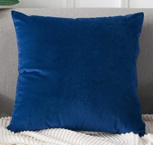 Navy Blue Velvet Pillow 20" x 20"