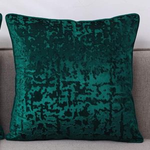 Emerald Green Textured Pillow 18" X 18"