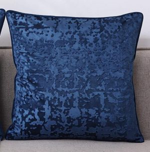 Navy Blue Textured Pillow 18" x 18"