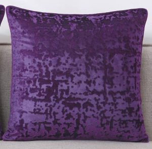 Deep Purple Textured Pillow 18" x 18"