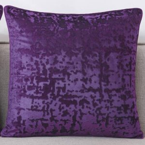 Deep Purple Textured Pillow 18" x 18"