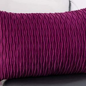 Purple Ruched Pillow 12" x 20"
