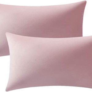 Blush Pink Velvet Pillow 12" x 20"