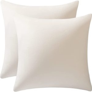 Cream Ivory Velvet Pillow 20" x 20"