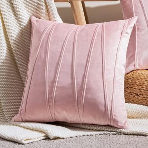 Blush Pink Braid Pillow 18" x 18"
