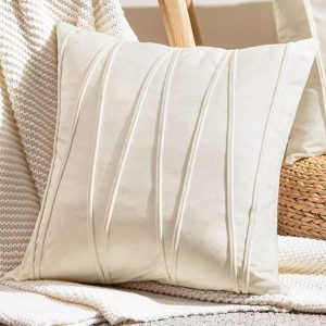 Cream Ivory Braid Pillow 18" x 18"