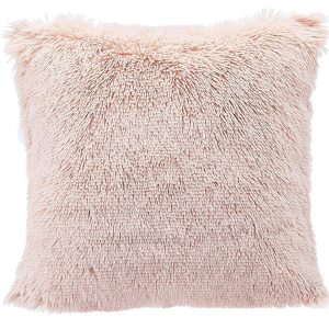 Blush Pink Fluffy Pillow 18" x 18"