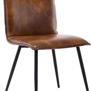 Brown Leather Accent / Dining Chair