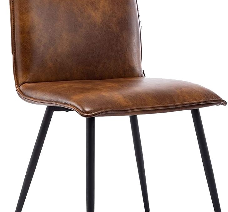 Brown Leather Accent / Dining Chair