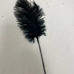 BLACK FEATHER PLUME 7"