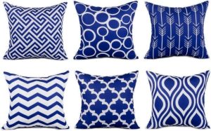 Royal Blue Geometric Pillow 20" x 20"
