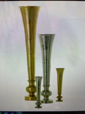 Gold Metal Urn Vase 52" TALL