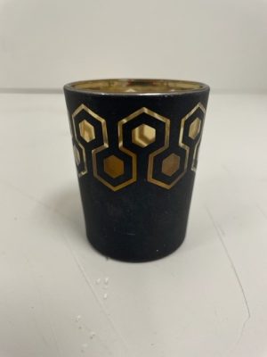 Black and Gold Geo Votive 3"