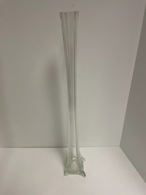 Clear Glass Eiffel Tower Vase 24"