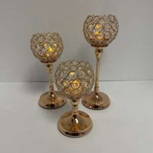 Gold Bling Goblet Trio/ Votive