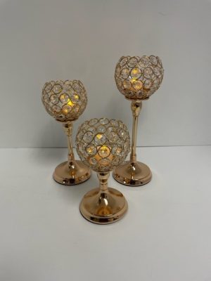 Gold Bling Goblet Trio/ Votive