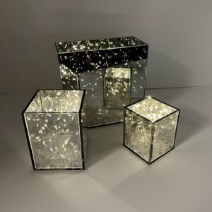 Glass Infinity Myriad Trio with Fairy Lights