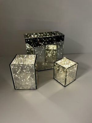 Glass Infinity Myriad Trio with Fairy Lights