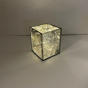 Glass Infinity Myriad Vase with Fairy Lights 4"