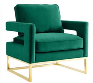 Avery Emerald Green Velvet Armchair