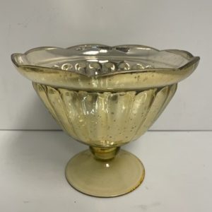 Gold Mercury Caraway Compote 8"