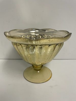 Gold Mercury Caraway Compote 8"