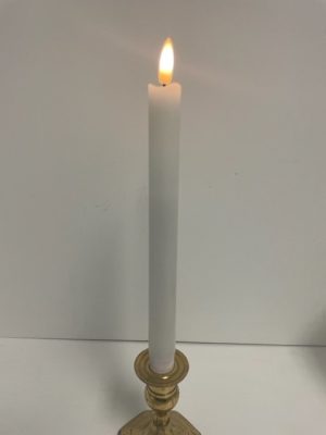 White Led Taper Candle 9.5"