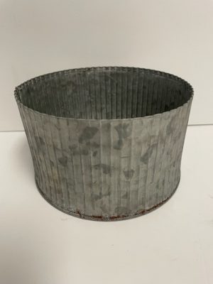 Metal Galvanized Planter 6.5"