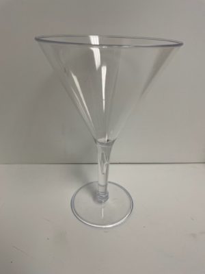 Acrylic Clear Martini Glass 10"