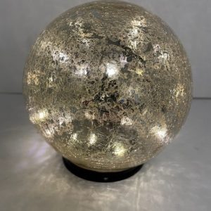 Silver LED Sphere 6"