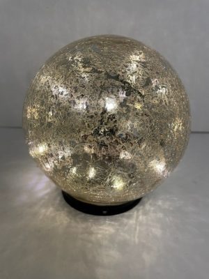 Silver LED Sphere 6"