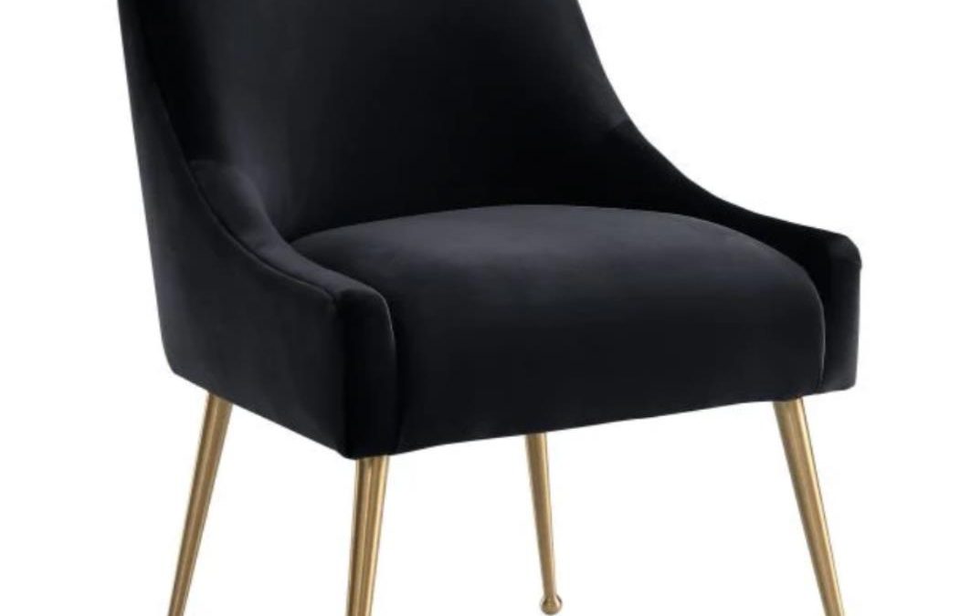 Beatrix Black Velvet Accent/Dining Chair