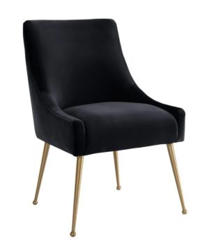 Beatrix Black Velvet Accent/Dining Chair