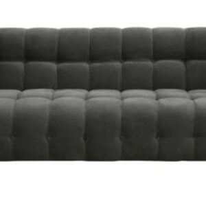 Bea Dark Grey Velvet Tufted Sofa