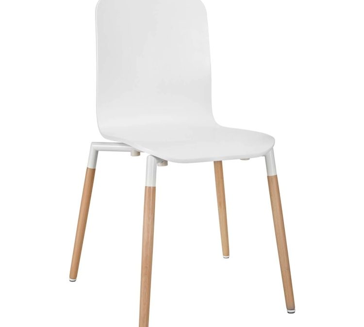 Stack Dining Wood Chair (White)